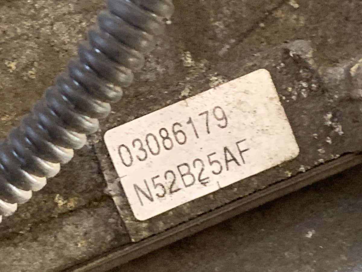 Moteur N52 B25 AF vue 9