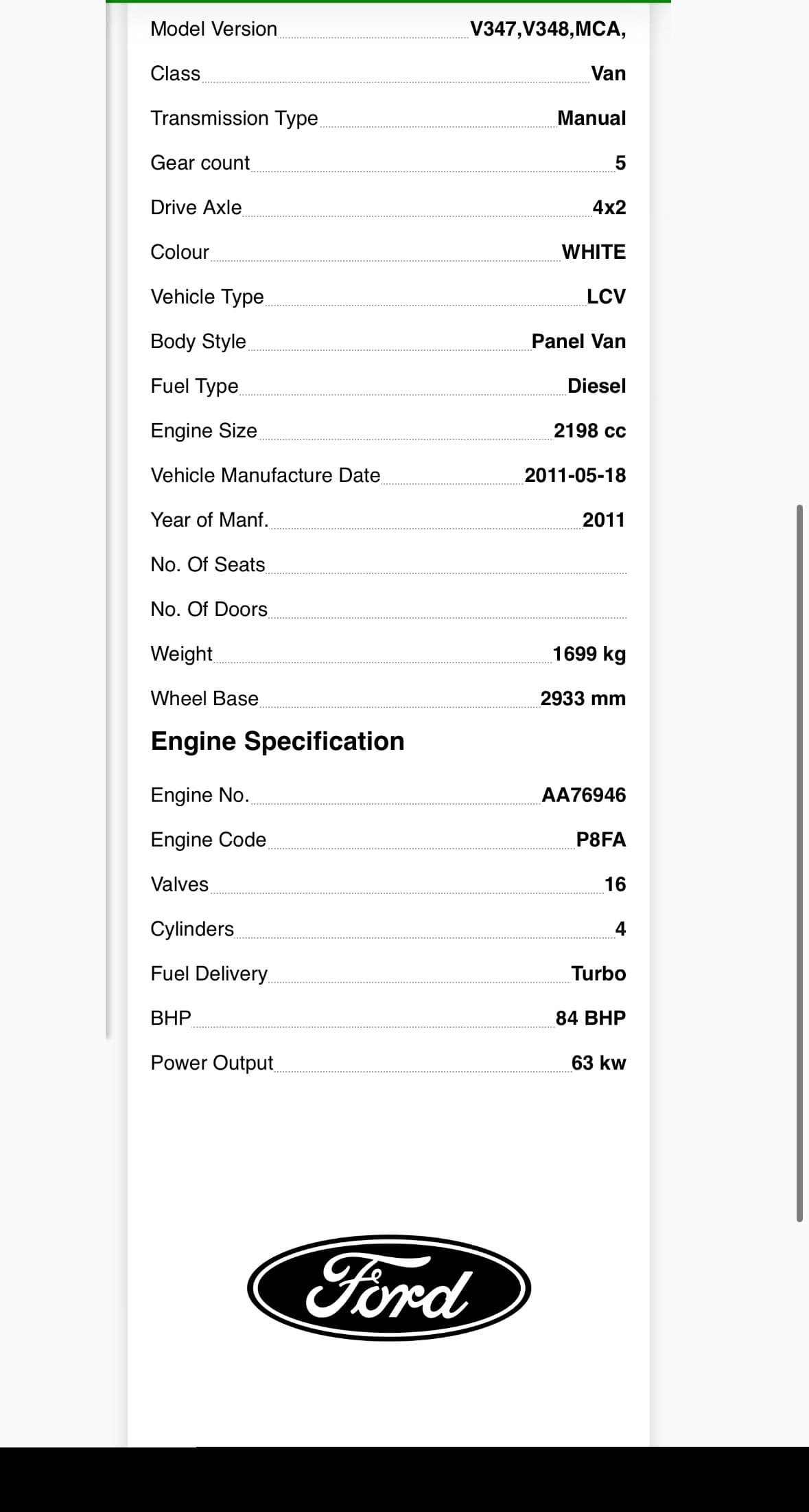 Moteur P8FA — vue 13